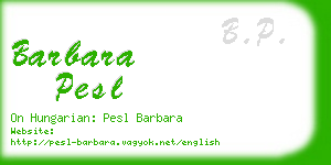 barbara pesl business card